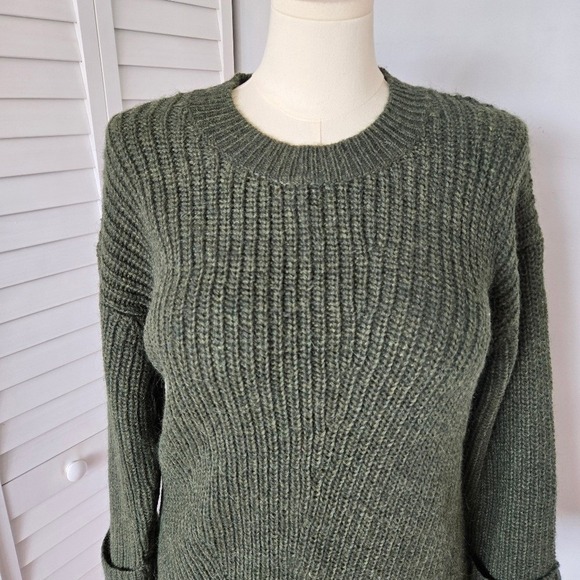 Faith Connexion Alpaca Cashmere Tunic Sweater Women's L Quiet Luxury Fisherman - Picture 3 of 14